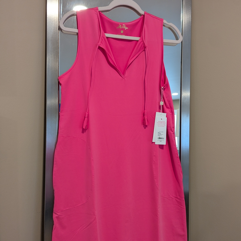 Lilly Pulitzer Pink Swim Coverup V-Neck Shift